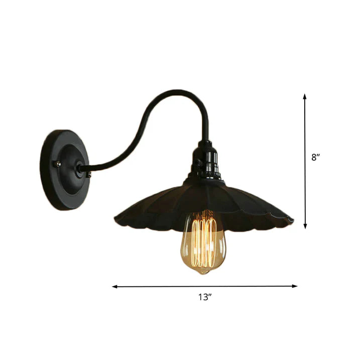 Black Retro Vintage Industrial Wall Lights Rustic Sconce Lamp Fixture~2676-2