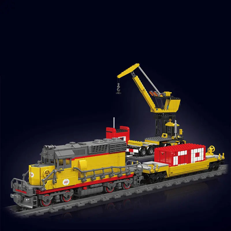 EMD SD40 Freight Train With Crane 1169pcs-3