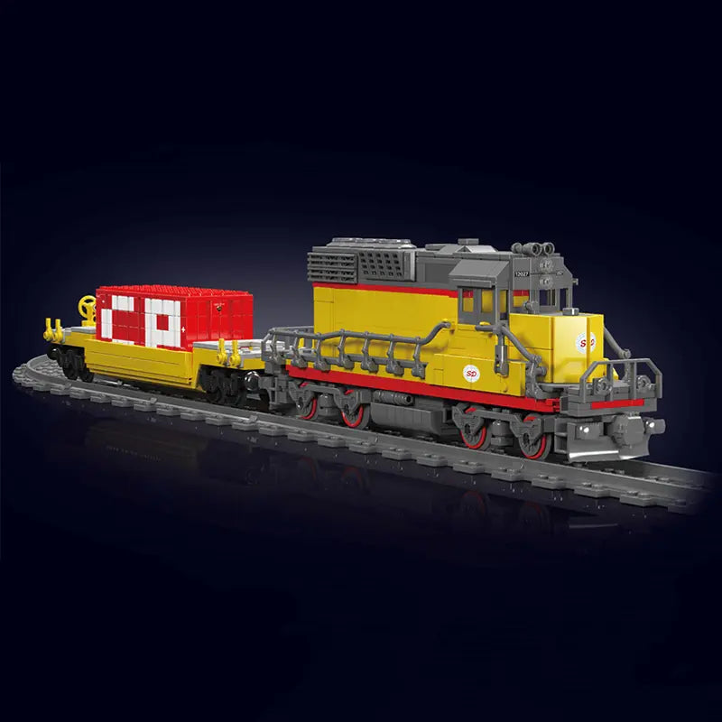 EMD SD40 Freight Train With Crane 1169pcs-4